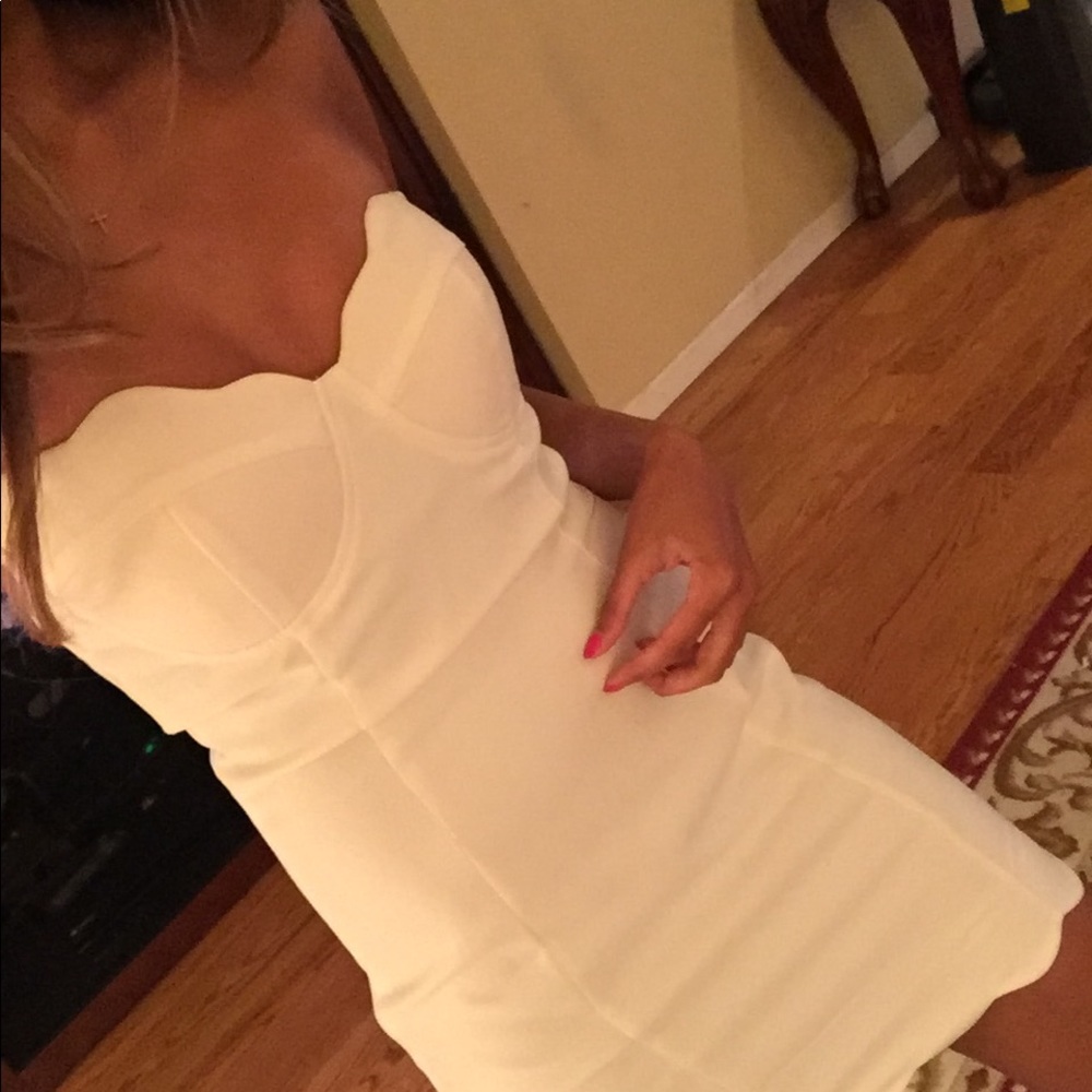 white linen dress